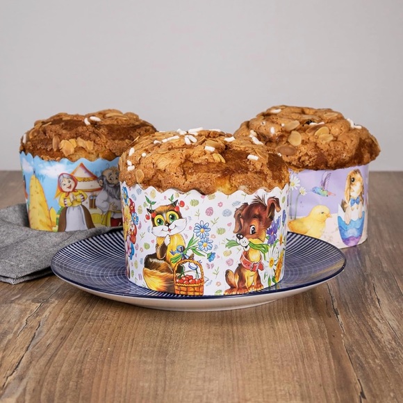 Set of 12 5oz Large Panettone Paper Molds / Baking Forms - Picture 2 of 6